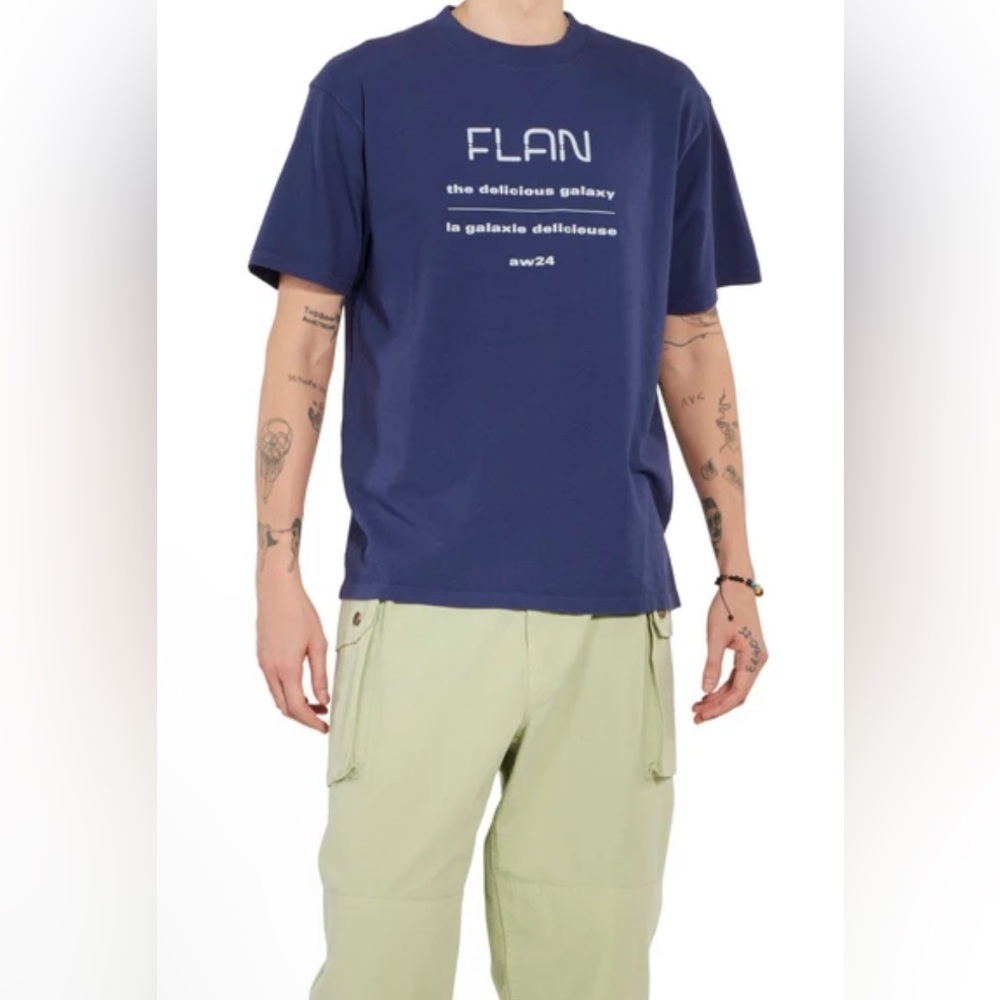 FLAN Labs Delicious Galaxy Tee - NWT - Size S - Navy Blue Men's T-Shirt